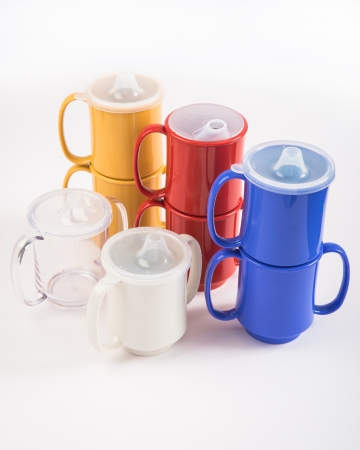 48 Reusable single opening lids - can be used with a straw