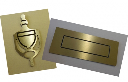 Door Knocker and Letterbox: Gold - COMBINATION PACK