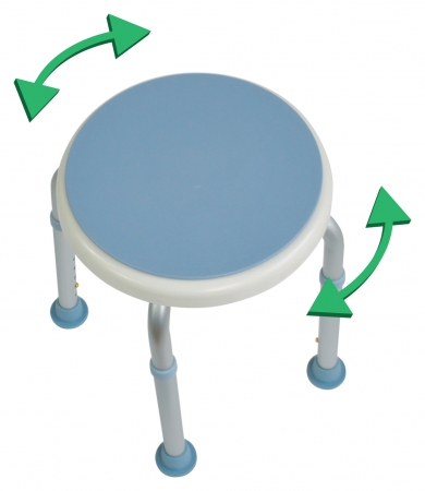 Shower and Bath Stool with Rotating Seat