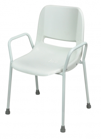 Milton Stackable Portable Shower Chair - Fixed Height - White