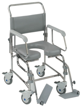 Transaqua Attendant Propelled Shower Commode Chair - Different sizes available