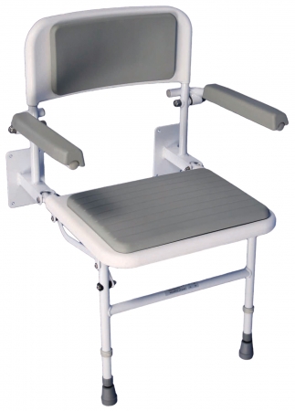Solo Deluxe Shower Seat - With Padded Back & Seat