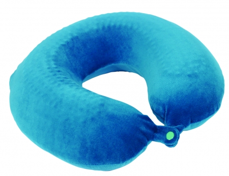 Memory Foam and Gel Neck Cushion - Blue or Green