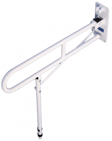Solo Contract Hinged Arm Support - 750mm - White - With Leg