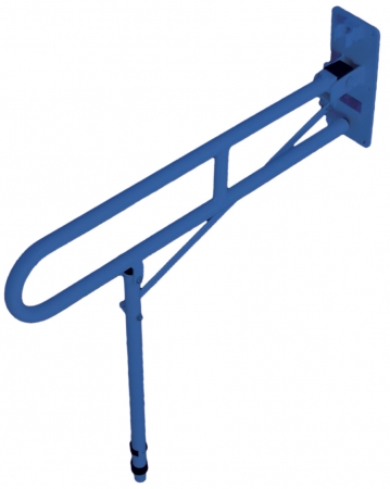 Solo Contract Hinged Arm Support - 750mm - Blue - With Leg