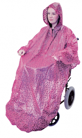 Wheelchair Mac With Sleeves - Pink Polka Dot