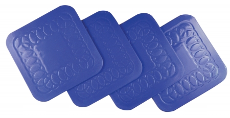 Tenura Anti Slip Square Coasters 9 cm - Pack of 4 - Different Colours Available
