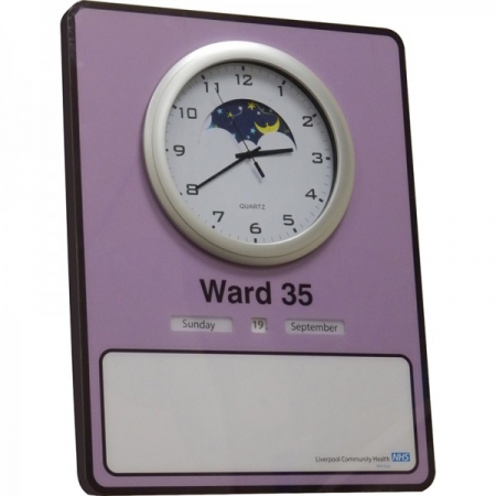 Clock with Dry Wipe Board