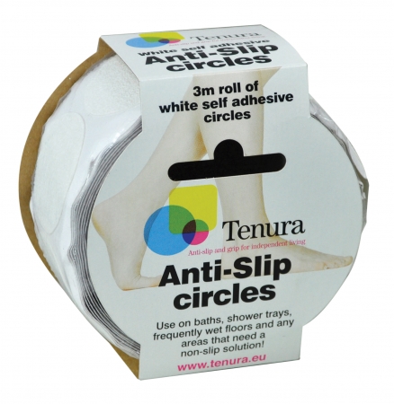 Non Slip Tenura Aqua Safe Discs - White