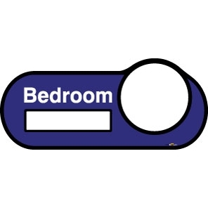 Bedroom sign (interchangeable) - Small - Blue