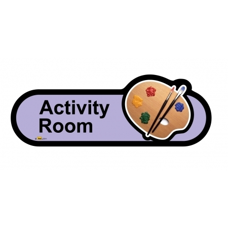 Activity Room sign - 300mm - Lilac