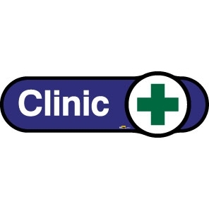 Clinic sign - 300mm - Blue