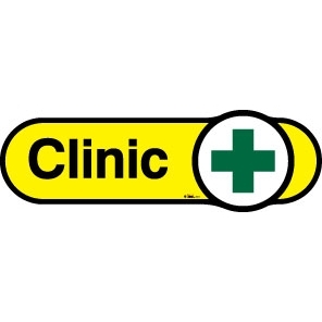 Clinic sign - 300mm - Yellow