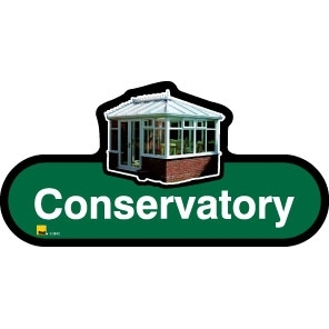 Conservatory sign - 300mm - Green