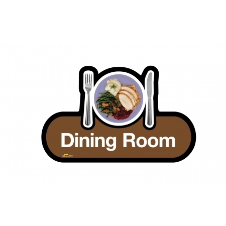 Dining Room sign - 480mm - Brown