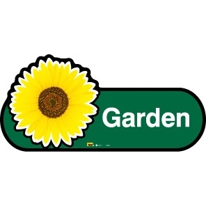 Garden sign - 300mm - Green