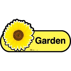 Garden sign - 300mm - Yellow
