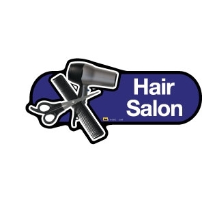 Hair Salon sign - 300mm - Blue