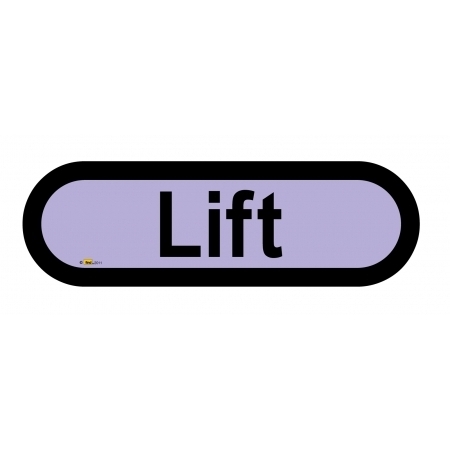 Lift sign - 480mm - Lilac