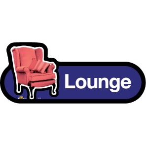 Lounge sign - 480mm - Blue