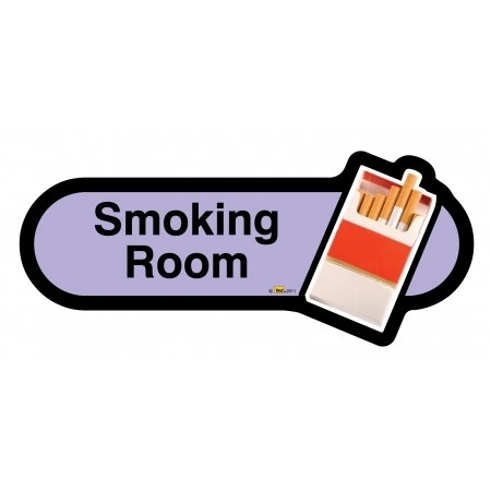 Smoking Room sign - 300mm - Lilac