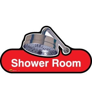 Shower sign - 300mm - Red