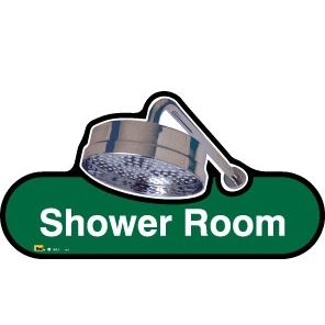 Shower sign - 480mm - Green