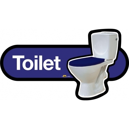 Toilet Sign - Small/300mm - Blue