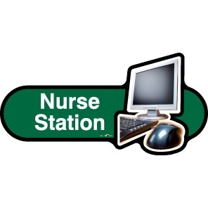 Nurse Station sign - 300mm - Green