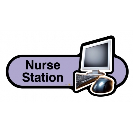 Nurse Station sign - 480mm - Lilac