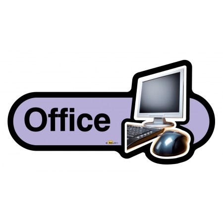 Office sign - 300mm - Lilac