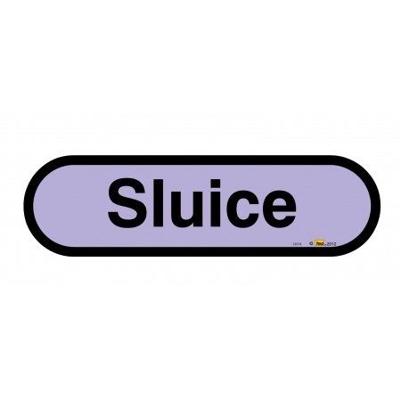 Sluice sign - 480mm - Lilac