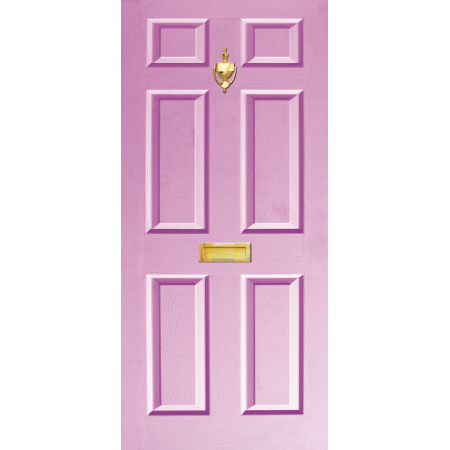 Door Decal Dementis Friendly with Letterbox and Knocker - Lilac -MINIMUM ORDER 2 PER COLOURWAY