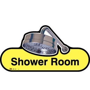 Shower Room Sign - Self adhesive/300mm - Different colours available