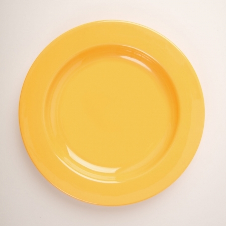 6 Healthcare Plates 10"/254mm - Yellow