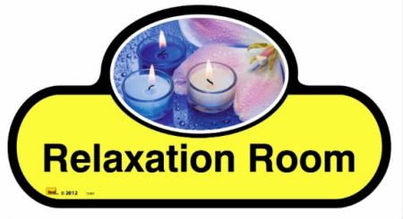 Relaxation Room Sign - 480mm - Yellow