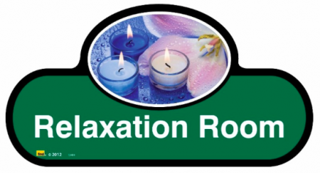 Relaxation Room Sign - 480mm - Green
