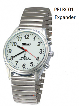 Talking Radio Controlled Watch with Expanding Strap: Large