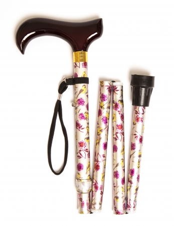 Folding Walking Stick - Various Colours Available