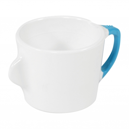 Dalebrook Omni White Cups - Different Coloured Handles Available - 200ml 130x90x70mm - Set of 12