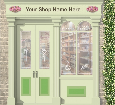 Sweet Shop or Newsagent Personalised Wallpaper Mural - 2665mm