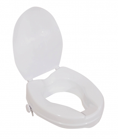 The Viscount Raised Toilet Seat - With Lid - Different Heights Available