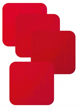Non Slip Silicone Coaster - 140x140mm - Red
