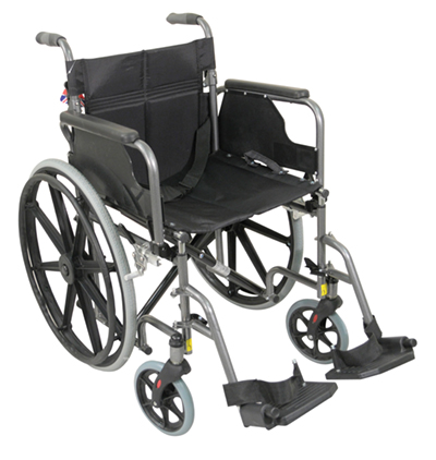 Deluxe Self Propelled Steel Wheelchair - Hammered Effect