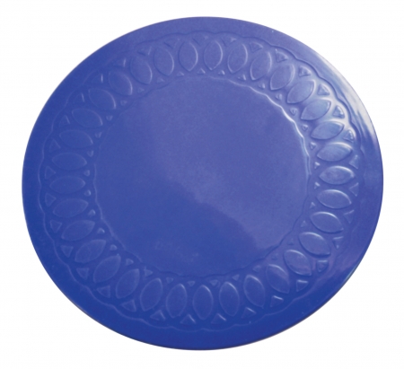 Tenura Anti Slip Round Coasters 14 cm - Blue