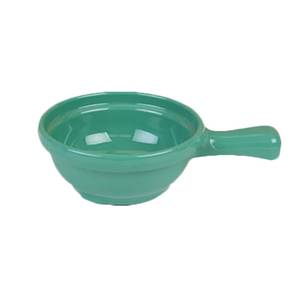 12 Soup bowls with handles, 11x17x5cm, 296ml - Green