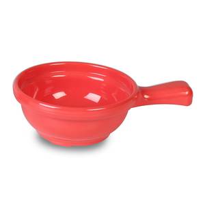 12 Soup bowls with handles, 11x17x5cm, 296ml - Red