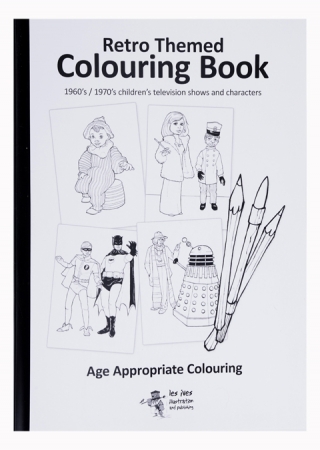 Retro themed Children’s TV character colouring book