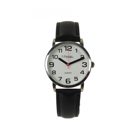 Gents Clear Time Watch with Leather Strap
