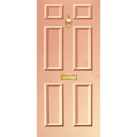Door Decal Dementis Freindly with Letterbox and Knocker - Peach -MINIMUM ORDER 2 PER COLOURWAY